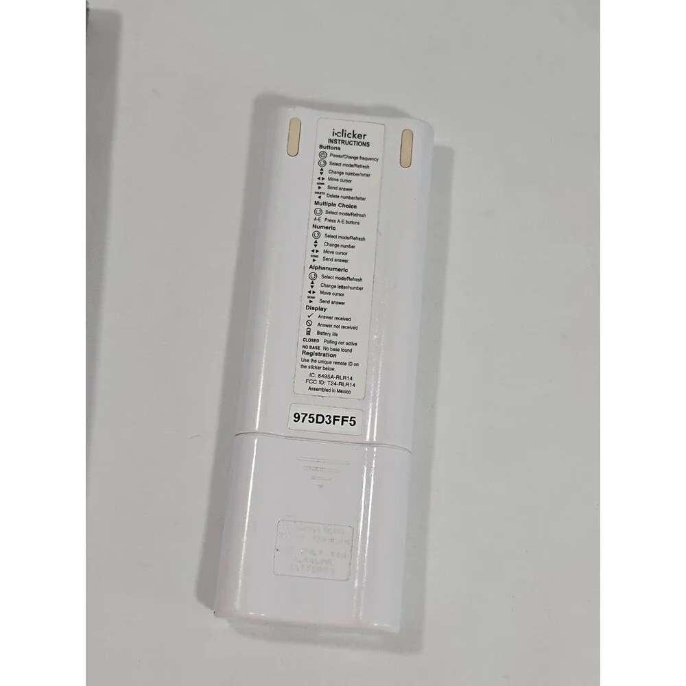iClicker 2 Student Remote Classroom Response Control Multiple Choice READ
